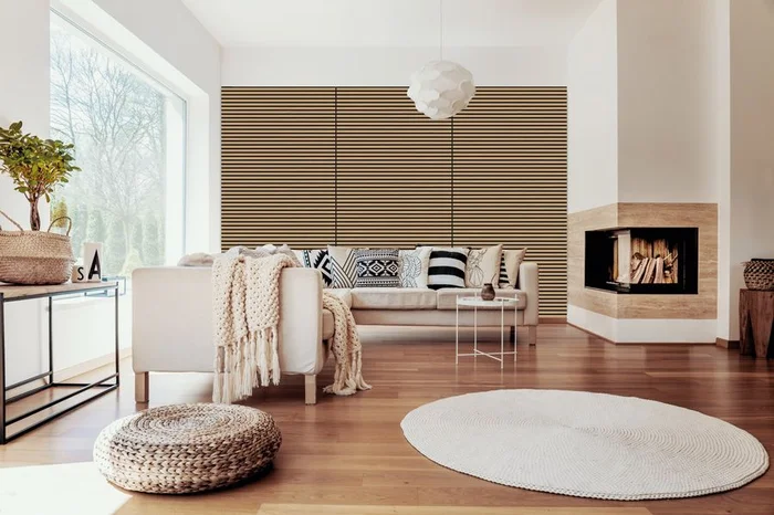 0,965 m² Wandpaneel Jangal Solid 10016 Teak MDF Furnier (1206x800x22mm)