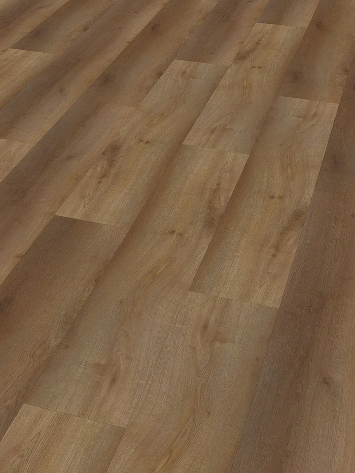 1,676 m² Click-Vinyl CHECK comfort 2504 Kerz Eiche Breitdiele inkl. Trittschall (Kork)