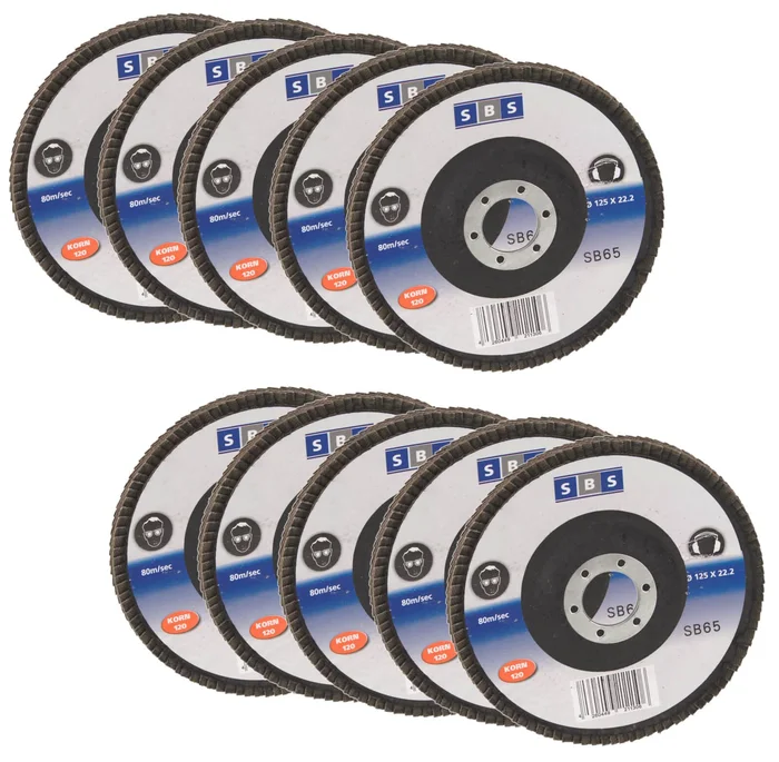 10 Fächerscheiben 125mm Korn: 120