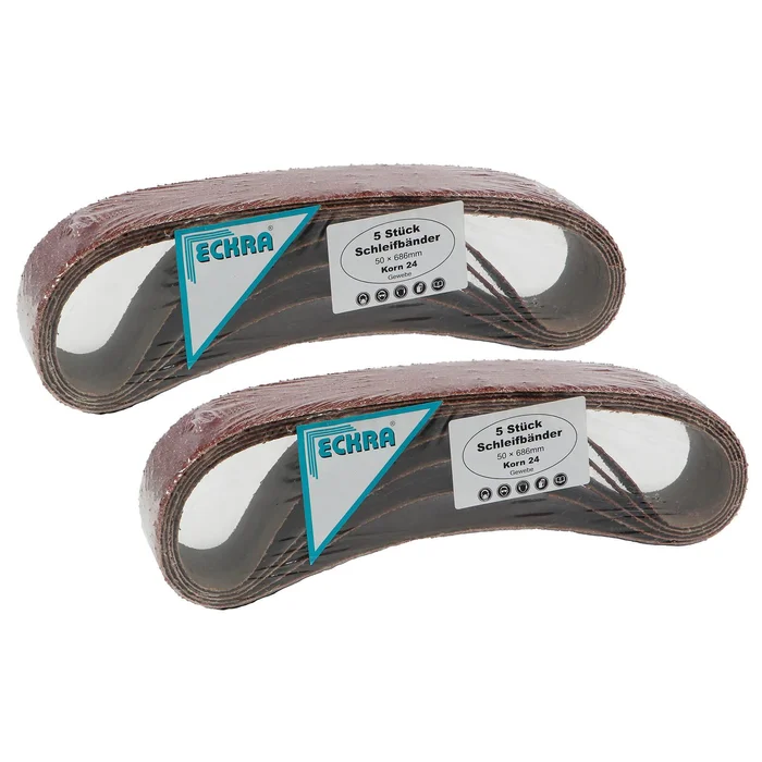 10 Schleifbänder 50×686 – Korn: 24