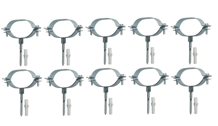 10 Stk Ovalschellen Befestigung DN 20 für Solarleitung Edelstahlwellrohr