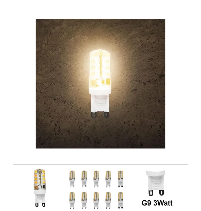 10x Grafner® LED Leuchtmittel 3W G9 Warmweiß