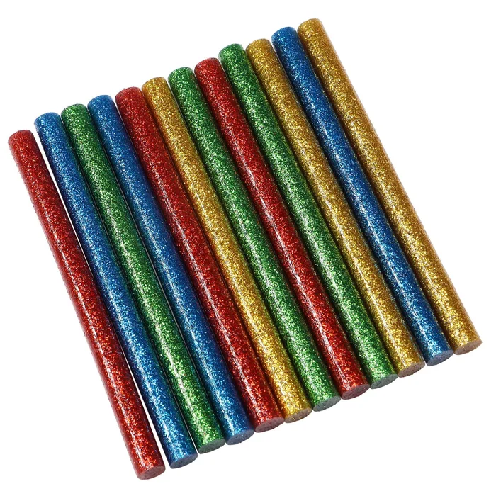 12 Heißklebestifte Klebestifte 7,2mm x 100mm Klebesticks farbig glitzer