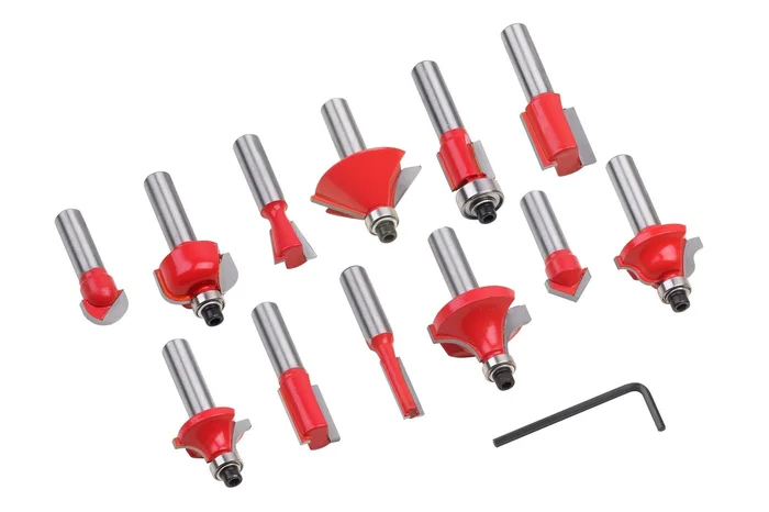 12 tlg. Oberfräse-Fräser Set