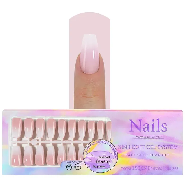 150 Ballerina Babyboomer Press-On Tips Light Pink