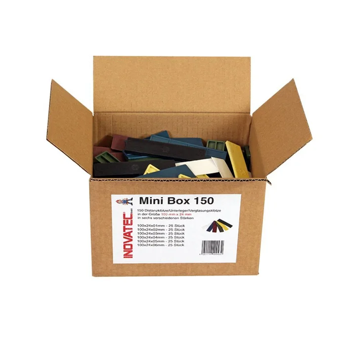 150 Verglasungsklötze Glasklötze 100x24x1-6mm Trageklötze Montage Fenster Tür