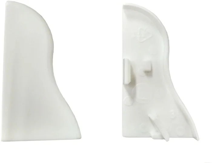 2 St. Equipped 1203 Endkappe Weiß 40 mm