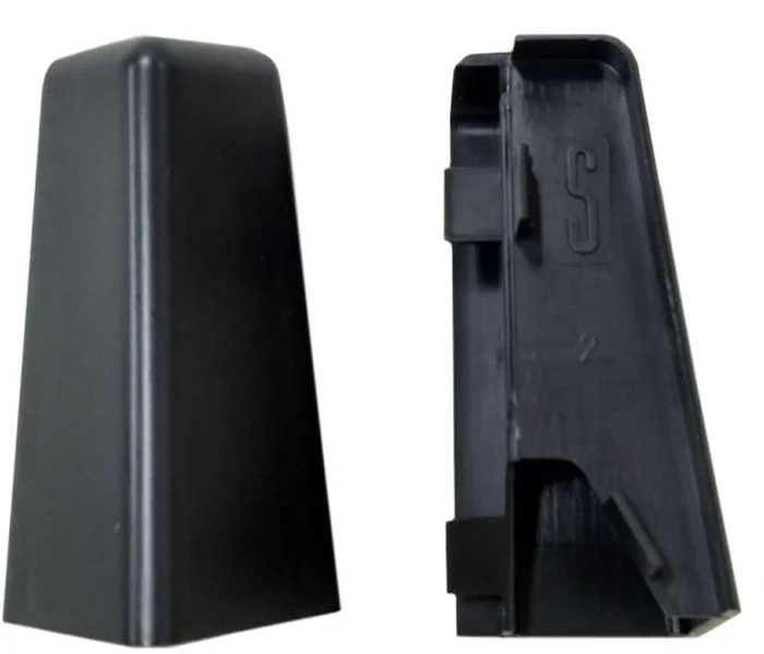 2 St. Equipped 1214 Außenecke Schwarz 58 mm