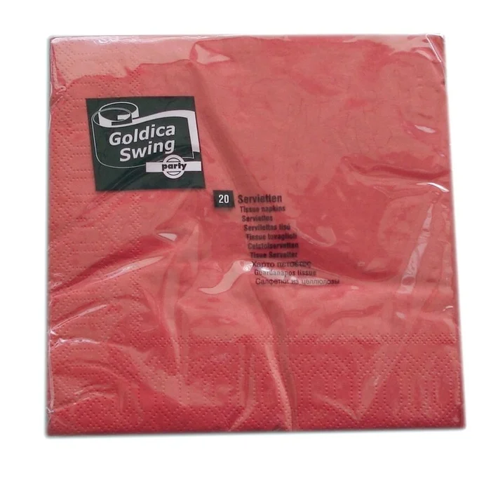 20 Papierservietten 3-lagig, 33 x 33 cm (rot)