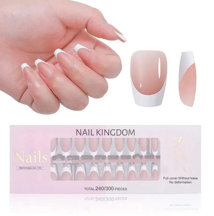 240 Short Ballerina French Press-On Tips dunkel