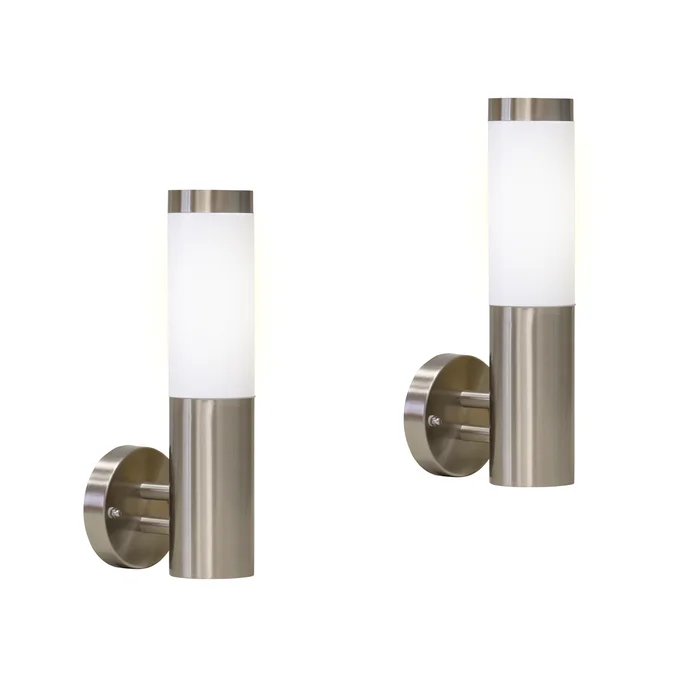 2er Set Grafner Edelstahl Wandlampen 10WB WL10188