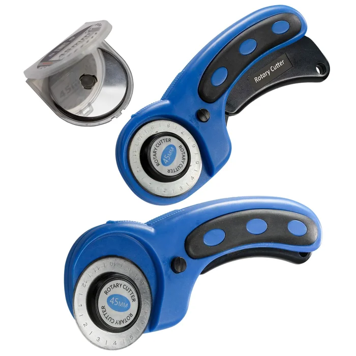 2er Set Rollschneider mit 10 Rundklingen 45mm Rollschneiderklingen