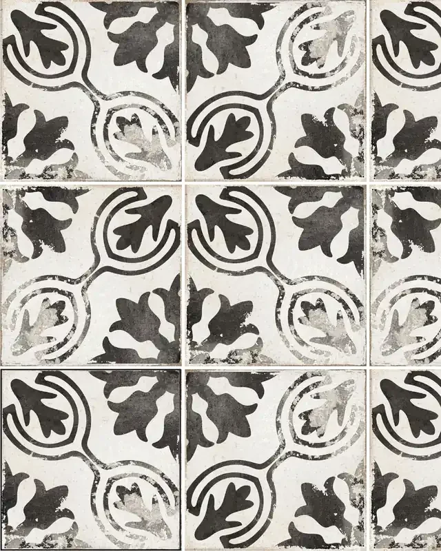 3 m² Restposten Vintage Fliesen Schwarz 15×15 cm Village Iruela Black