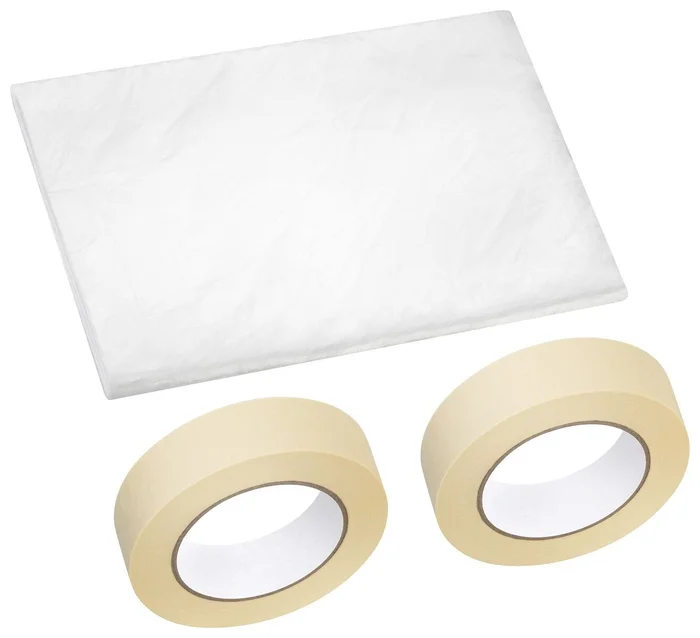 3 tlg. Abdeck-Set mit Folie 4 x 5 m, Flachkrepp