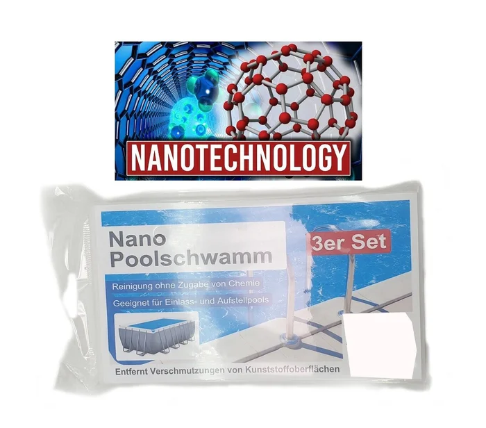 3 tlg. Poolschwamm Nano Set, 11 x 6,5 x 2 cm