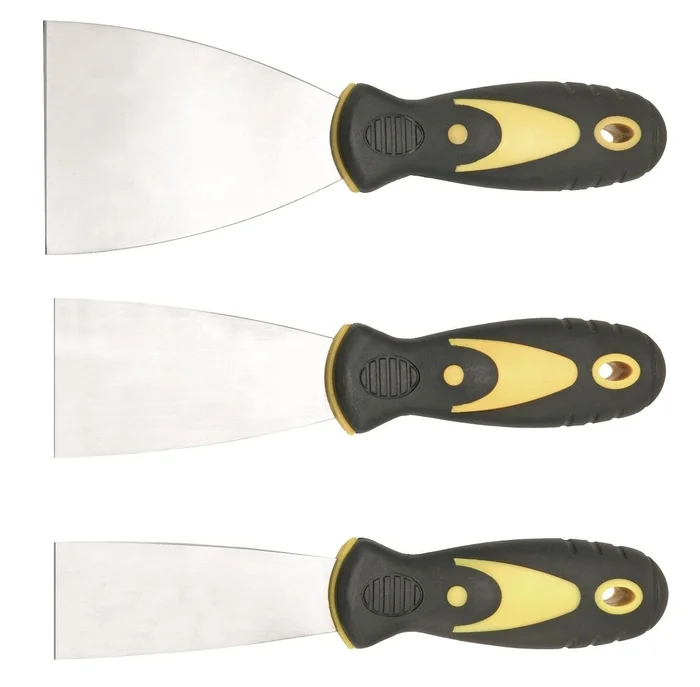 3 tlg. Spachtelsatz, Edelstahl, 2K-Griffe