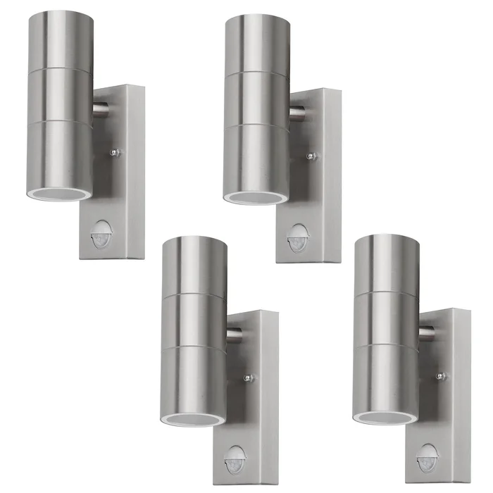 4er Set Grafner Edelstahl Wandlampen 26APIR WL10299