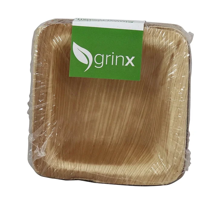 5 Palmblattschale, quadratisch, 8 x 8 x 2,5 cm