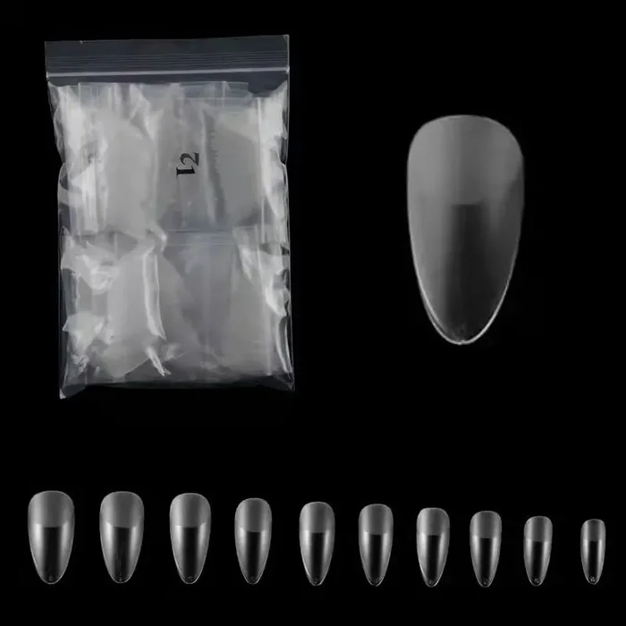 500 Mandel Press On Tips voll-matt