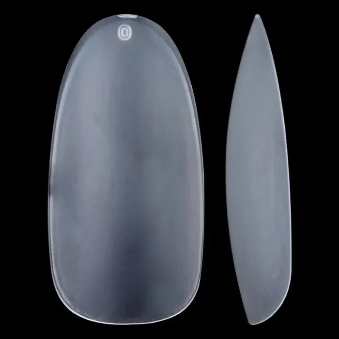 500 Oval Tips Clear Matt No-File