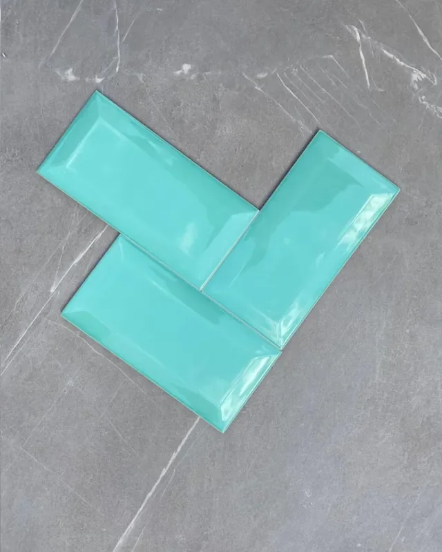 5m² Restposten Metrofliesen Grün 10×20 cm Glänzend