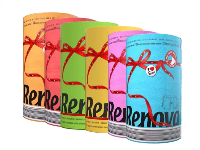 6er Pack Küchenpapier farbig gemischt – Multipack