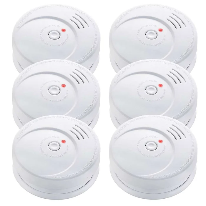 6er Set Grafner® Rauchmelder 85dB mit 10 Jahres Batterie