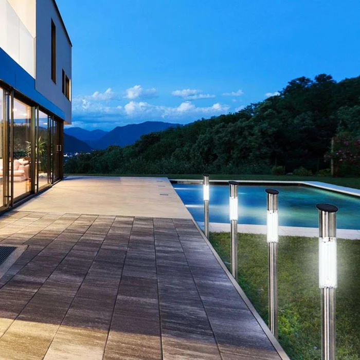 6er Set Grafner® XXL LED Solarlampe mit Erdspieß 72cm Solarleuchte aus Edelstahl Solar Wegleuchte