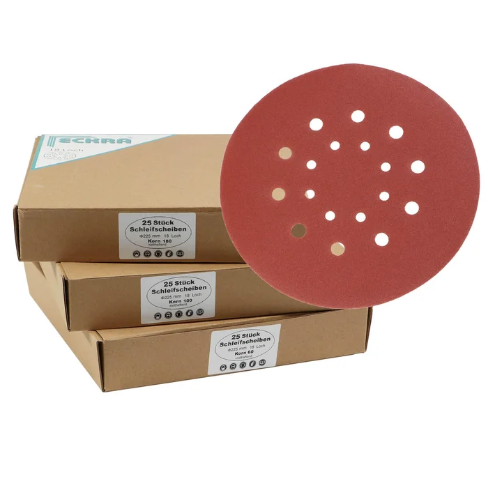 75 Blatt Klett Schleifscheiben 225mm – Korn: 60 100 180