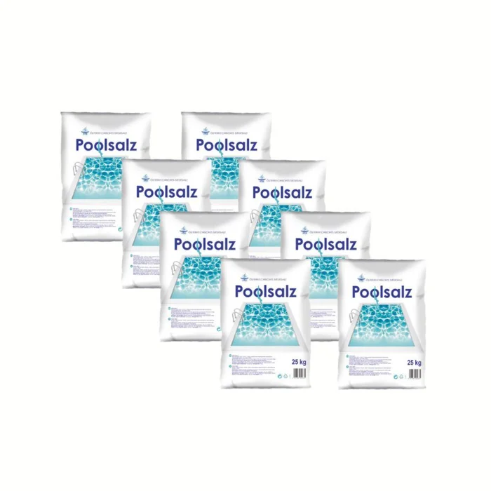 8er Paket Poolsalz Siedesalz á 25 kg