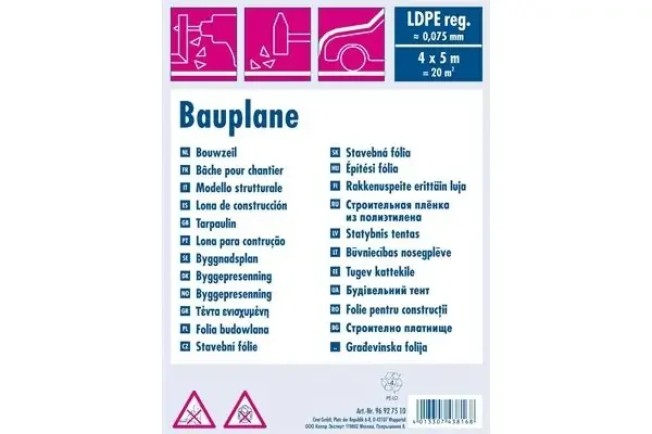 Abdeckplane LDPE, 0,075 mm (schwarz)