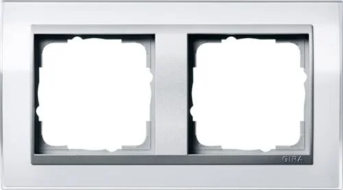 Abdeckrahmen 2f Zwischenr. F Alu Ev ent Klar Weiß