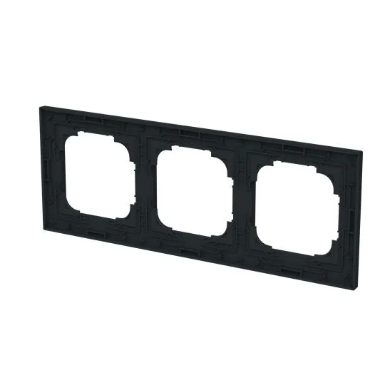 Abdeckrahmen 3-fach schwarz matt