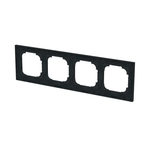 Abdeckrahmen 4-fach schwarz matt