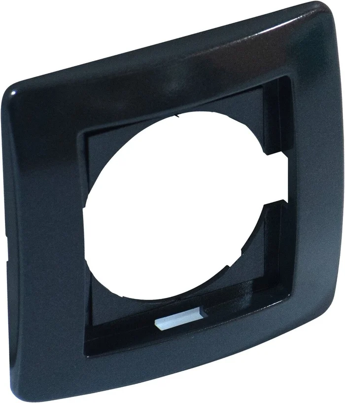 Abdeckrahmen Kreta, 1-fach (schwarz)