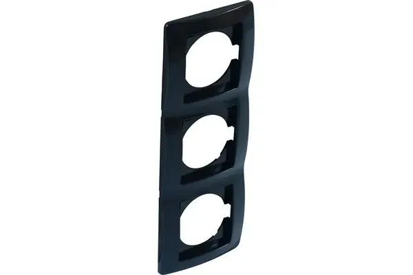 Abdeckrahmen Kreta, 3-fach, senkrecht (schwarz)