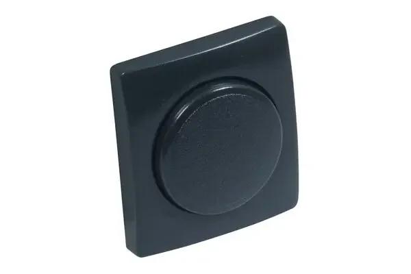 Abdeckung Dimmer Kreta, Drehachse 6 mm (schwarz)