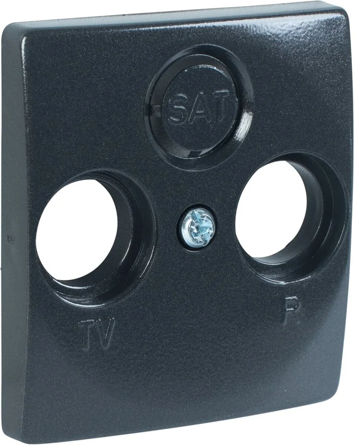 Abdeckung TV/Radio/SAT, Kreta (schwarz)