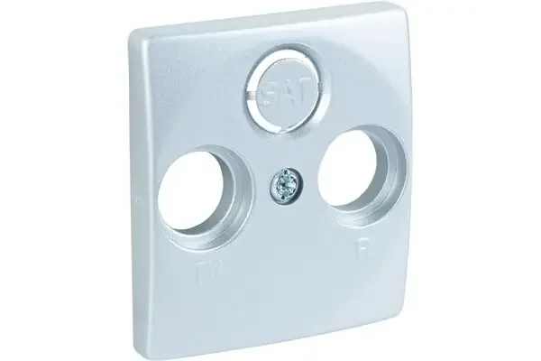 Abdeckung TV/Radio/SAT, Kreta (silber)