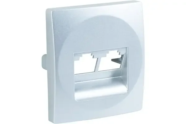 Abdeckung UAE/Cat.5e, Kreta (silber)