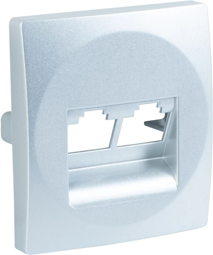 Abdeckung UAE/Cat.5e, Kreta (silber)