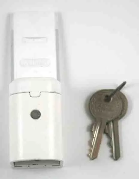 ABUS Hebetürsicherung BS 84 weiss Schließung Nr. AL0089