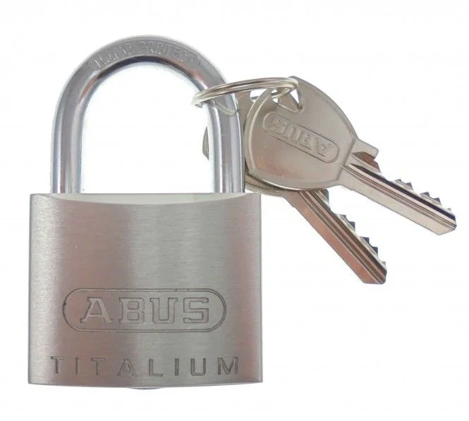 ABUS Vorhängeschloss Titalium 64TI/40 mit 2 Schlüsseln