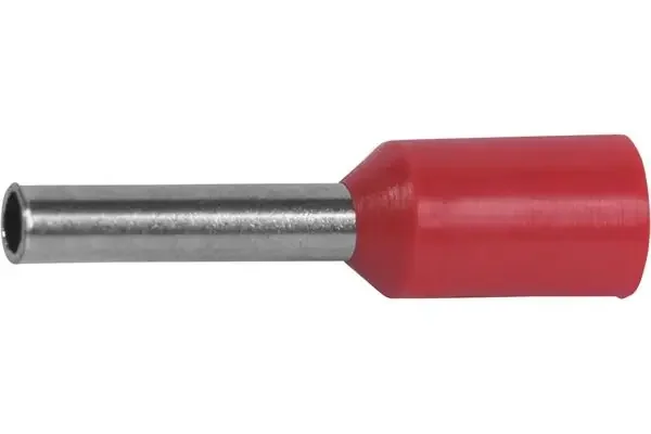 Aderendhülsen mit Isolierkragen, 1,00 mm², 100 St. (rot)