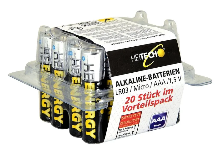Alkaline-Batterien, AAA, LR03, 20 St.