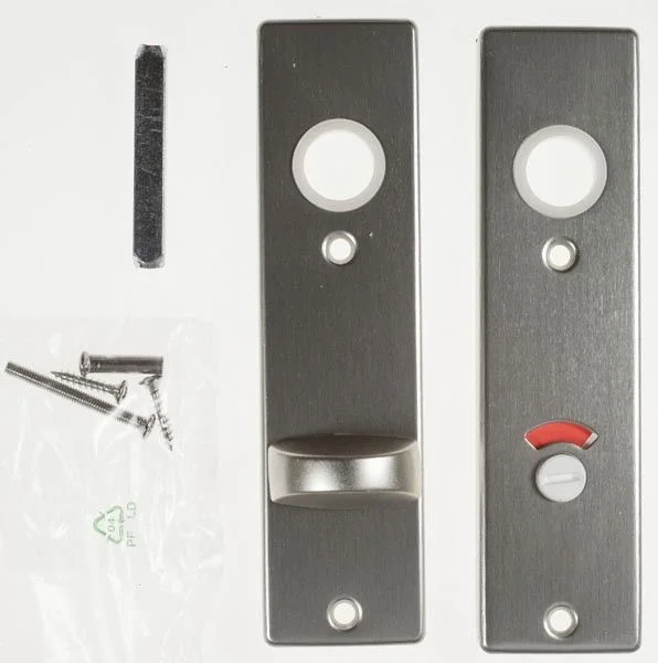 ALU Badezellengrt. Kurzschild F 2 eloxiert, mit Rot Weiß Scheibe