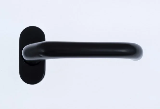 ALU Drückerlochteil 8 mm für Metalltür Braun RAL 801 lackiert, fest drehbar auf