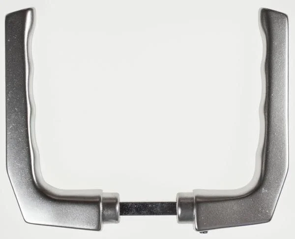 ALU Keilform Drückerpaar, F1 eloxiert, 8 mm Vierkantstift