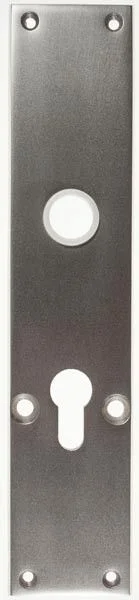 ALU Langschild PZ, 72 mm Entfernung für Sicherheitsrosettenbefestigung F 2 elox.