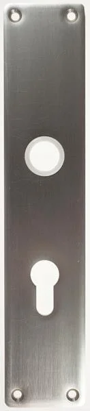 ALU Reperaturlangschild 72 mm Entfernung F 2 eloxiert, für Profilzylinder gelocht